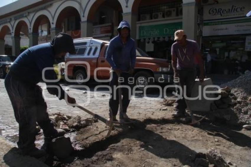 CONCRETO HIDRÁULICO EN CENTRO DE TEHUACÁN