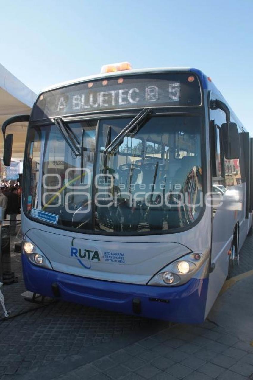 BANDERAZO DE OBRA PARA CORREDOR DE LA RED URBANA DE TRANSPORTE ARCICULADO.