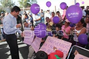 EDUARDO RIVERA INAUGURA CALLE PINOS, EN LA COLONIA SAN RAMÓN.