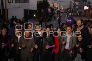 INAUGURAN 49 PONIENTE . CONCRETO HIDRÁULICO