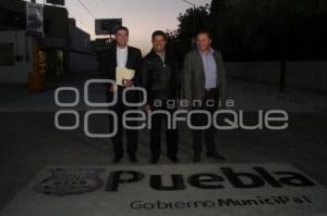 INAUGURAN 49 PONIENTE . CONCRETO HIDRÁULICO