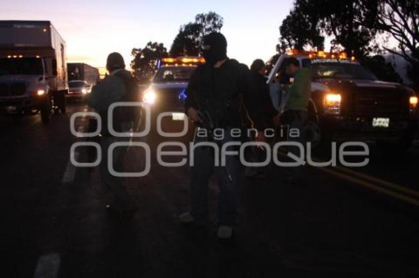 POLICIA MINISTERIAL ENFRENTA A PRESUNTOS SECUESTRADORES