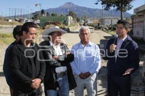 EDUARDO RIVERA SUPERVISA COLECTORES SANITARIOS EN SAN MIGUEL CANOA.