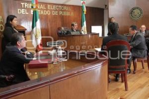 SESIÓN DEL TRIBUNAL ELECTORAL DEL ESTADO DE PUEBLA.