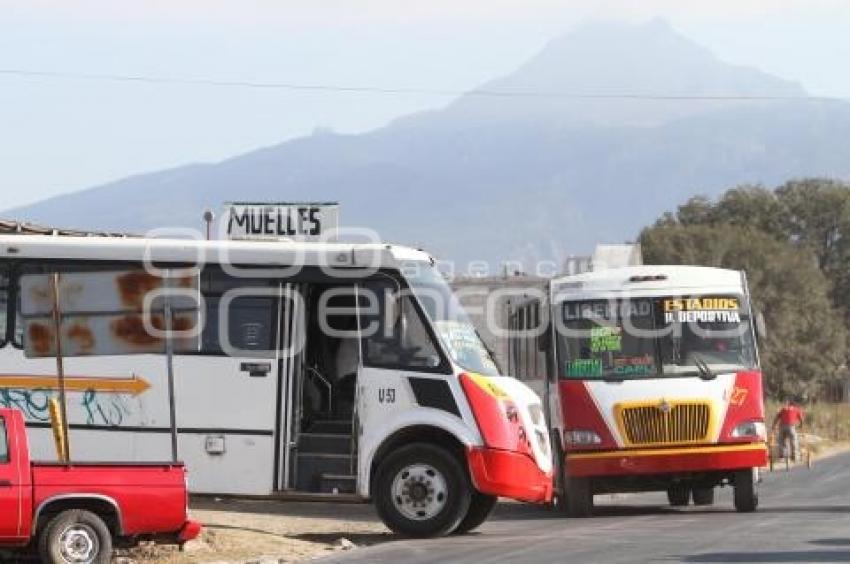 MANIFESTACION DE TRANSPORTISTAS RUTA LIBERTAD CUAUHTEMOC