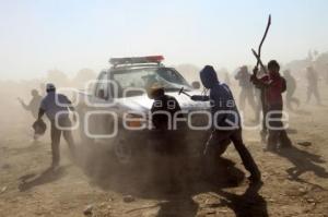 ENFRENTAMIENTO POLICIAS -ANTORCHA CAMPESINA