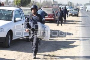 ENFRENTAMIENTO ENTRE POLICÍA ANTORCHA CAMPESINA