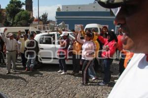 MANIFESTACIÓN DESALOJADOS DE PREDIO EN CANOA