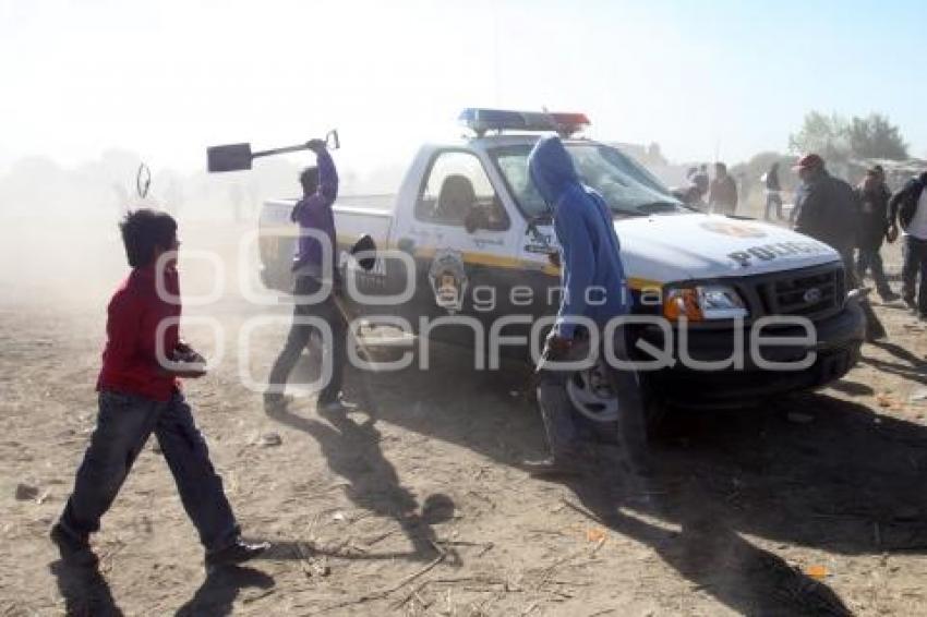 ENFRENTAMIENTO ENTRE POLICÍA ANTORCHA CAMPESINA