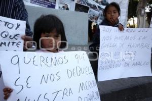 EN HUELGA DE HAMBRE VENDEDORES DE ANALCO