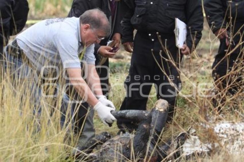 ENCUENTRAN HOMBRE CALCINADO