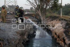 INCENDIO POR TOMA CLANDESTINA A DUCTO DE PEMEX