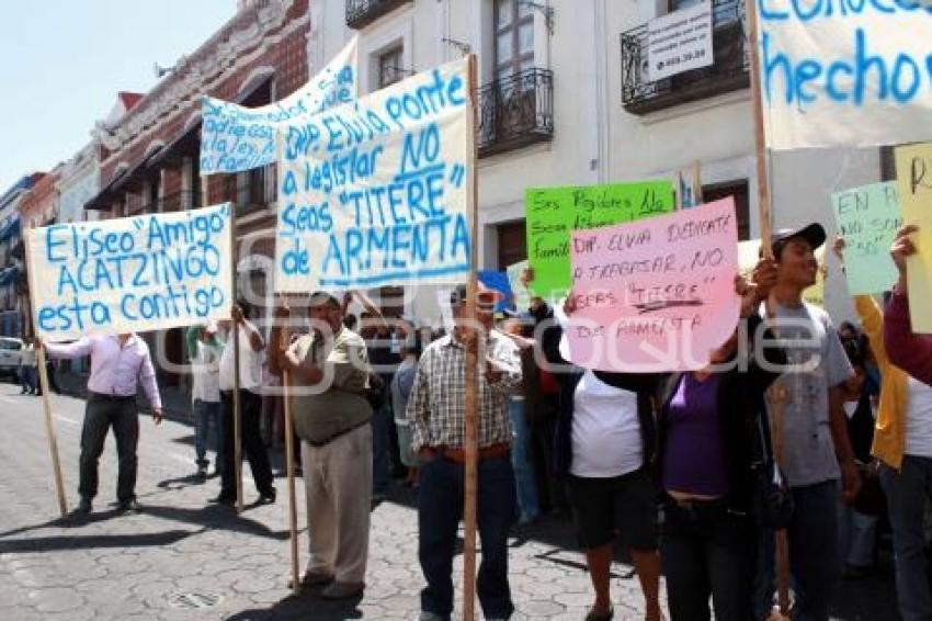 MANIFESTACIÓN ACATZINGO. CONGRESO