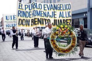 EVANGÉLICOS FESTEJAN NATALICIO BENITO JUÁREZ