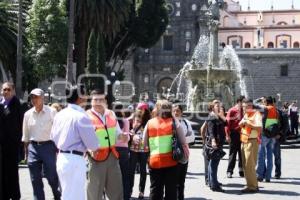 EVACUACIÓN EDIFICIOS TRAS SISMO