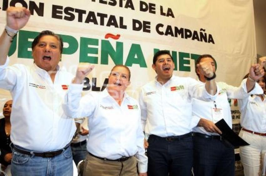 PROTESTA COORDINACIÓN ESTATAL DE LA CAMPAÑA DE EPN EN PUEBLA