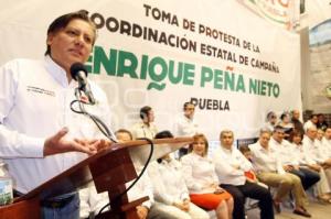 PROTESTA COORDINACIÓN ESTATAL DE LA CAMPAÑA DE EPN EN PUEBLA