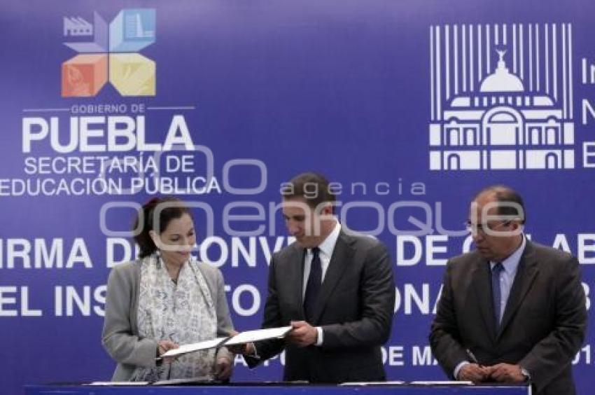 MORENO VALLE FIRMÓ CONVENIO CON EL INBA