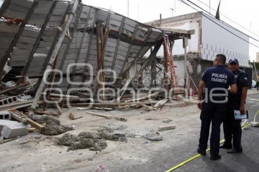 COLAPSA TECHO DE CONSTRUCCIÓN EN LA 43 PTE