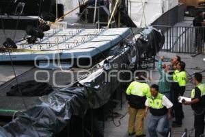 CAE PANTALLA DE ESCENARIO DEL FESTIVAL INTERNACIONAL EN EL ZÓCALO