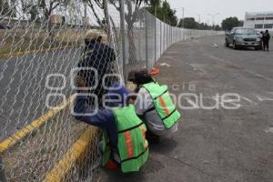 CIERRAN CON MALLA ESTACIONAMIENTO DEL ESTADIO