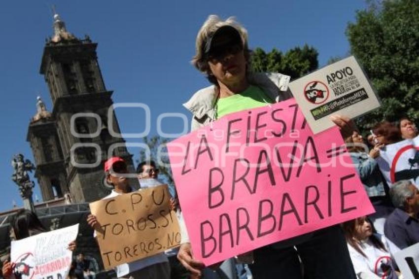 MANIFESTACIÓN CONTRA LA TAUROMÁQUIA