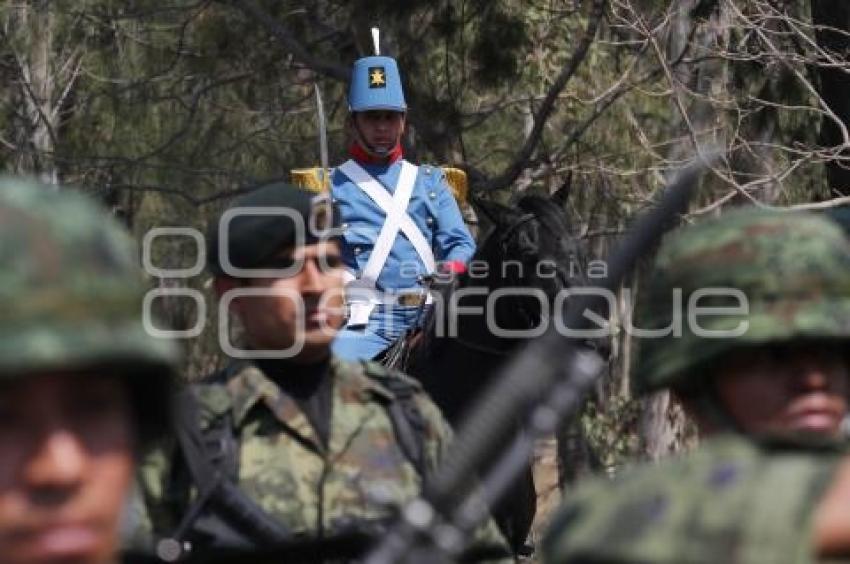 ENSAYO REPRESENTACIÓN BATALLA 5 DE MAYO . XXV ZONA MILITAR