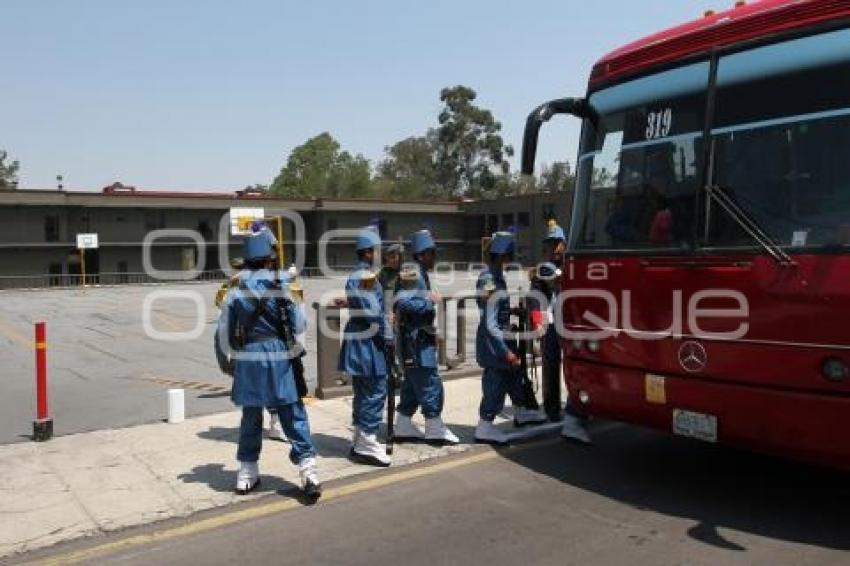 ENSAYO REPRESENTACIÓN BATALLA 5 DE MAYO . XXV ZONA MILITAR