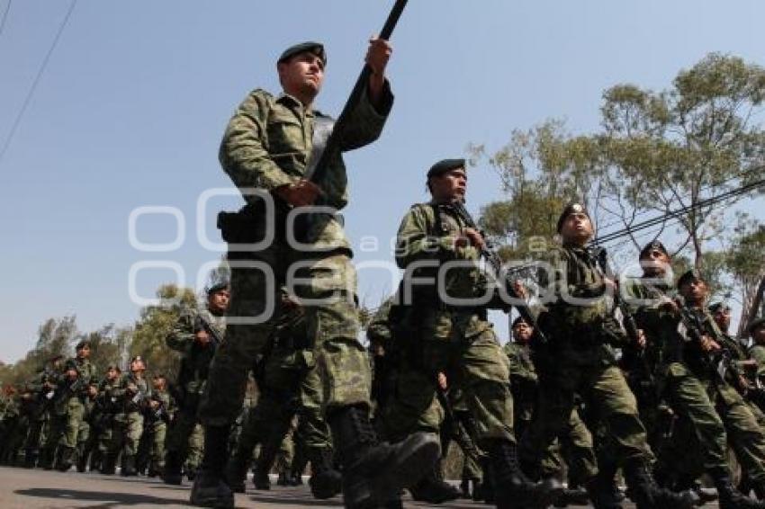 ENSAYO REPRESENTACIÓN BATALLA 5 DE MAYO . XXV ZONA MILITAR