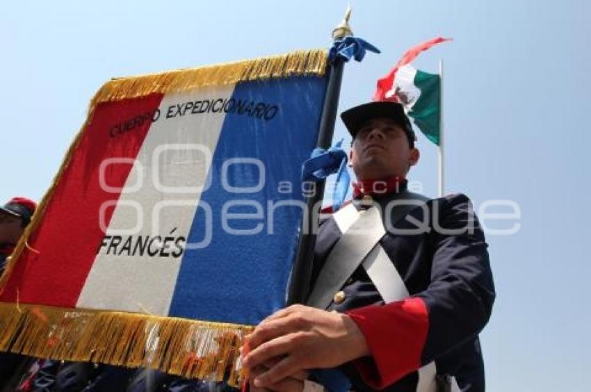 ENSAYO REPRESENTACIÓN BATALLA 5 DE MAYO . XXV ZONA MILITAR