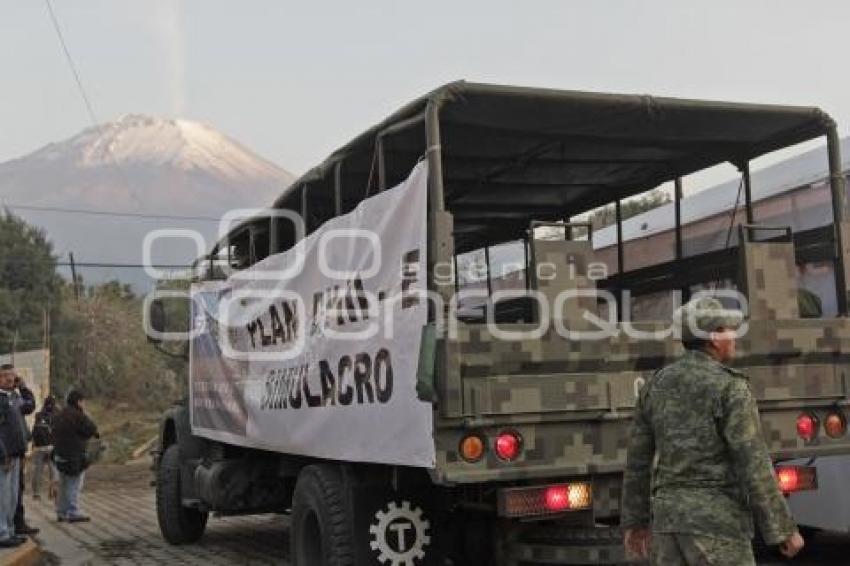 SIMULACRO EVACUACIÓN . VOLCÁN