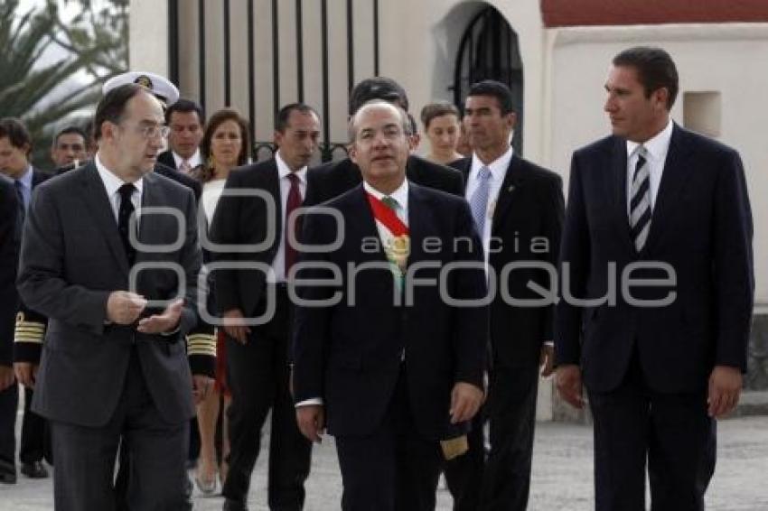 VISITA PRESIDENCIA FESTEJOS 5 DE MAYO BATALLA DE PUEBLA. TIMBRE POSTAL