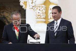 VISITA  PRESIDENCIA FESTEJOS 5 DE MAYO  BATALLA DE PUEBLA. TIMBRE POSTAL