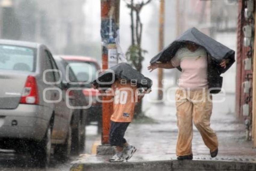 LLUVIA EN LA CIUDAD DE PUEBLA