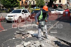 TRABAJOS DE BACHEO EN PALAFOX Y MENDOZA