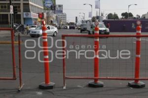 CIERRAN BULEVAR ATLIXCO POR OBRAS METROBÚS