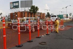 CIERRAN BULEVAR ATLIXCO POR OBRAS METROBÚS