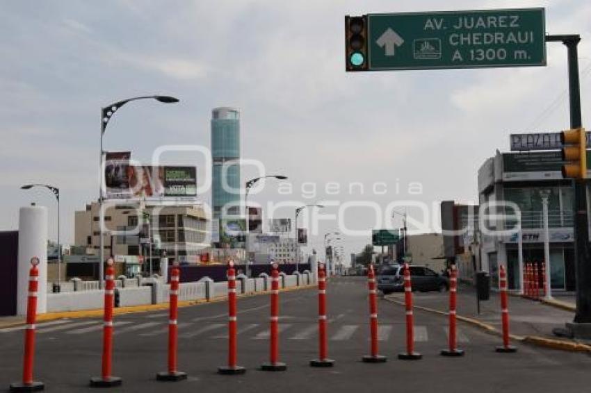 CIERRAN BULEVAR ATLIXCO POR OBRAS METROBÚS