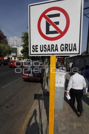 PROHIBEN ESTACIONARSE EN LA 25 ORIENTE PONIENTE