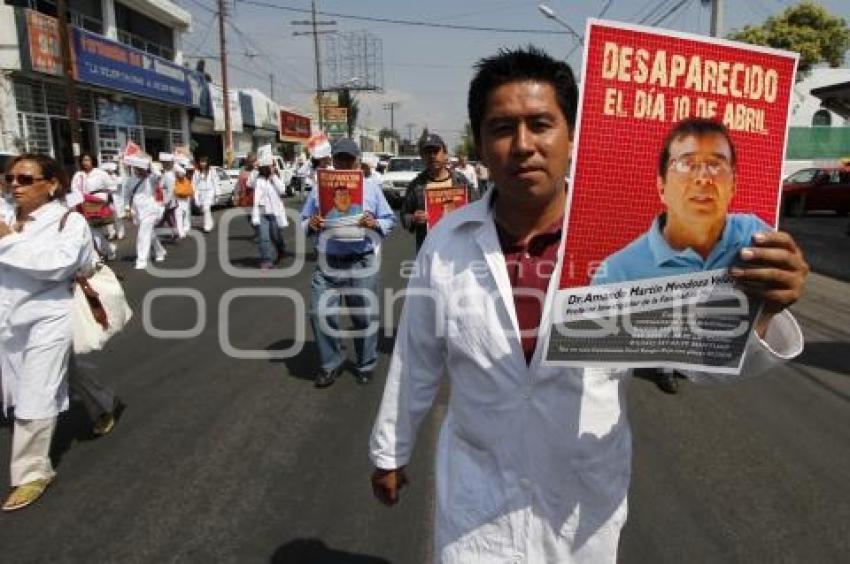 MANIFESTACIÓN POR MÉDICO DESAPARECIDO . PGJ