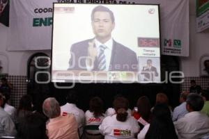 PRÍISTAS OBSERVAN EL DEBATE PRESIDENCIAL