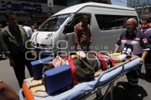 CHOQUE TRANSPORTE PÚBLICO CON LESIONADOS