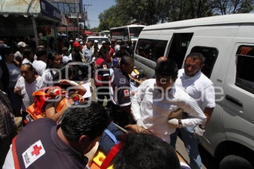 CHOQUE TRANSPORTE PÚBLICO CON LESIONADOS