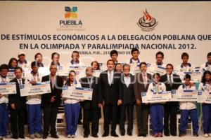 ENTREGA DE ESTÍMULOS A MEDALLISTAS OLIMPIADA NACIONAL