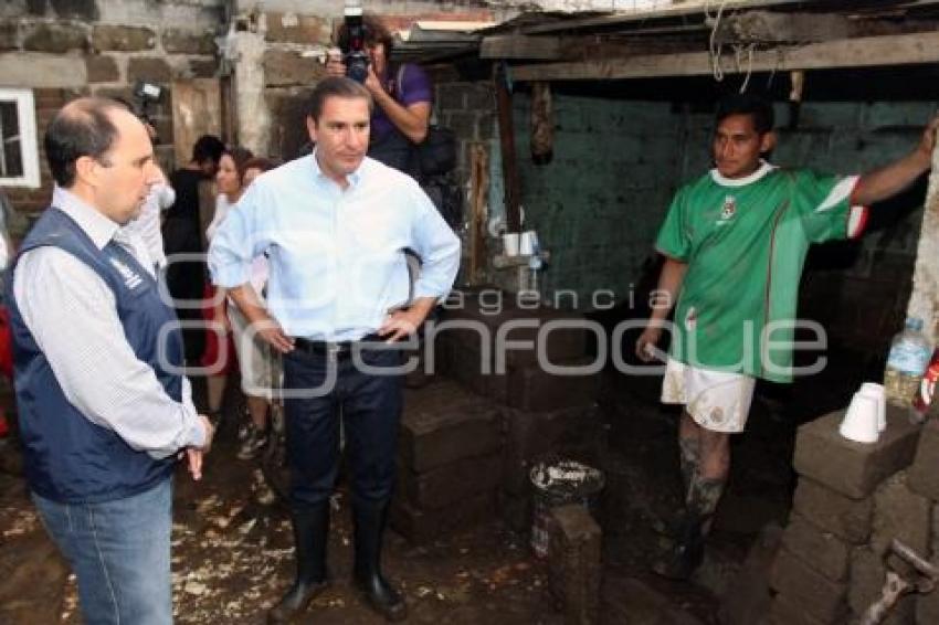 RMV RECORRE ZONA AFECTADA EN SAN MARTÍN TEXMELUCAN