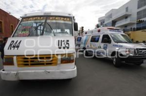 CHOQUE TRANSPORTE PÚBLICO