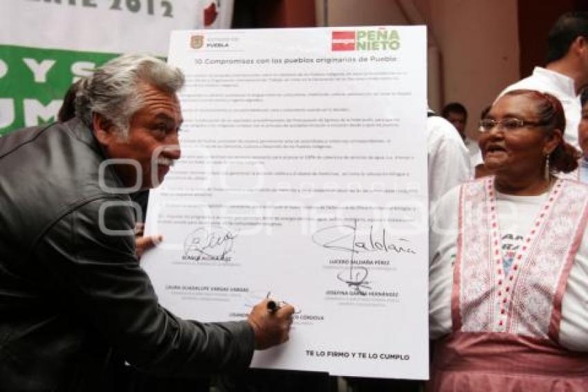 FIRMA DE COMPROMISOS CON PUEBLOS INDÍGENAS. PRI