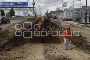 OBRAS EN LA RECTA A CHOLULA COLECTOR PLUVIAL