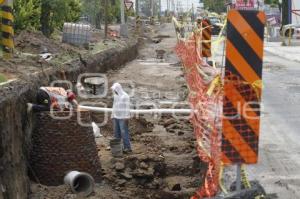 OBRAS EN LA RECTA A CHOLULA COLECTOR PLUVIAL