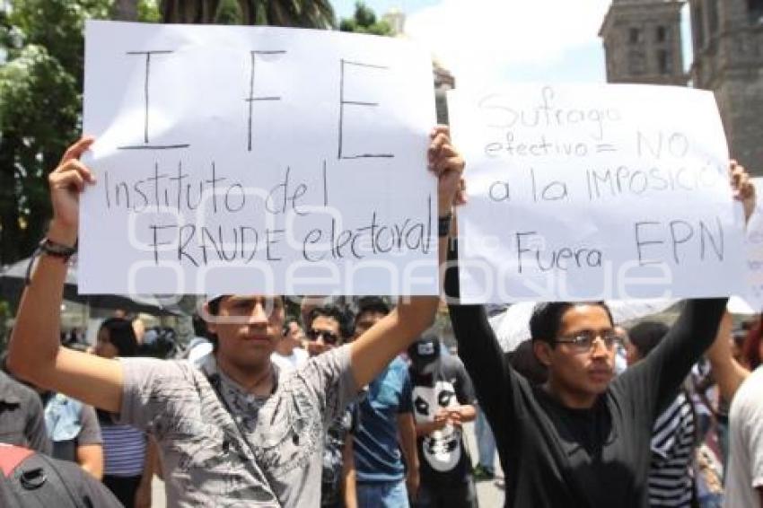 MANIFESTACIÓN CONTRA RESULTADOS ELECTORALES